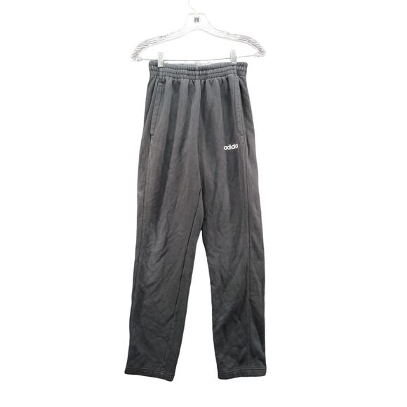 Adidas Sweatpants Size Small Gray Polycotton Blend Spell Out Logo - Picture 1 of 10